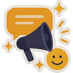 Ícono de megáfono para comunicación